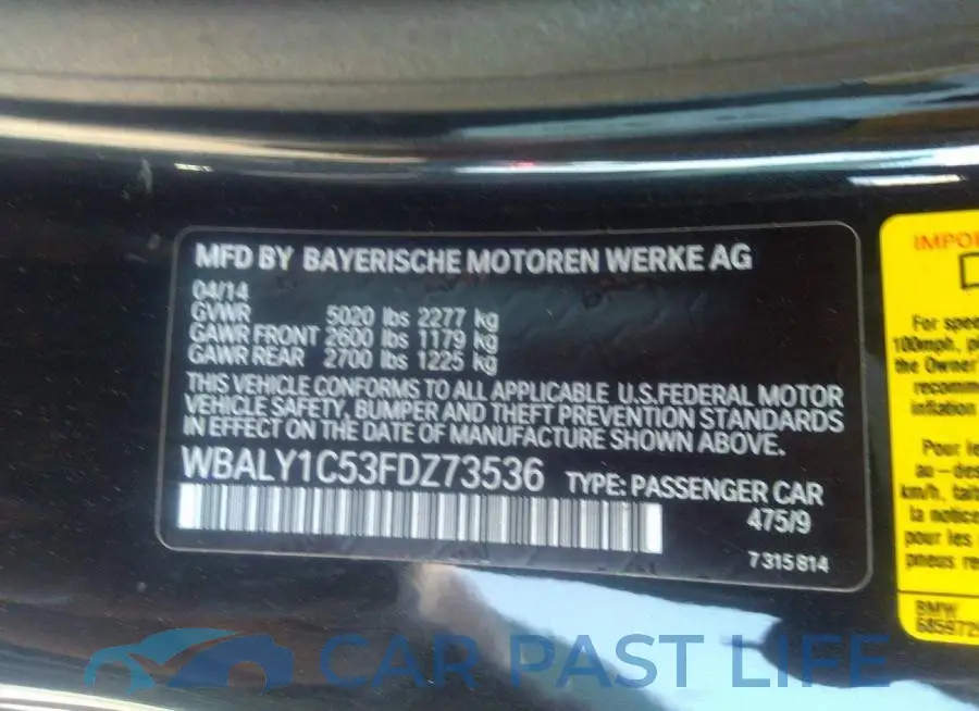 WBALY1C53FDZ73536# 9