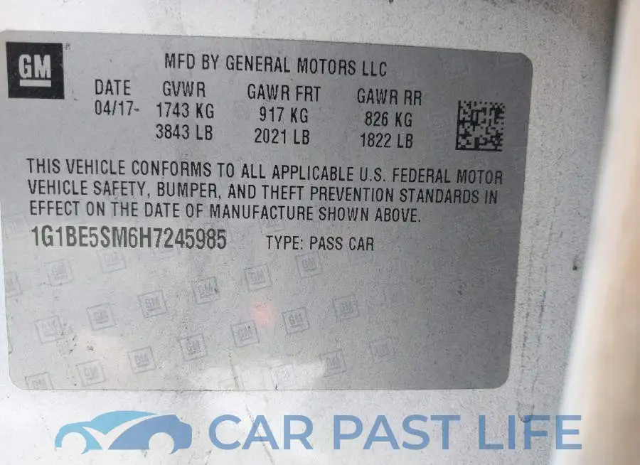 1G1BE5SM6H7245985# 9