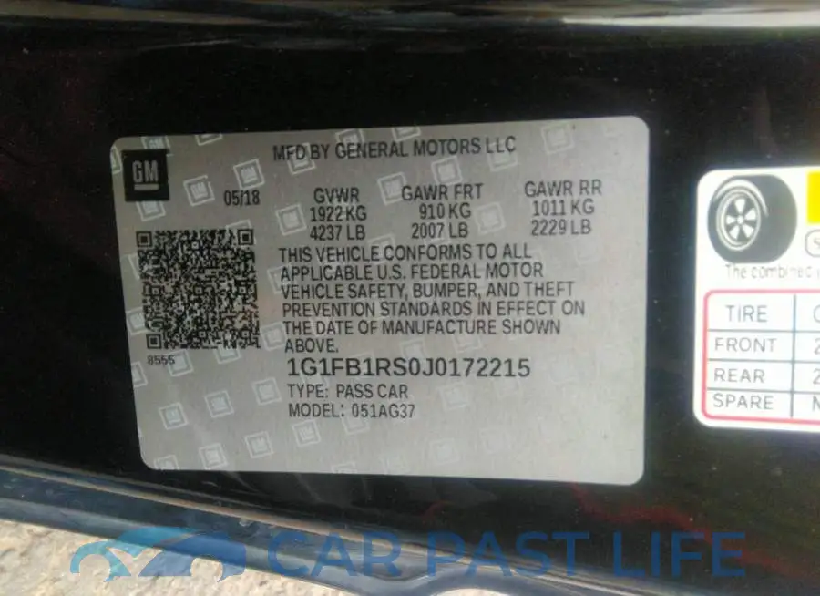 1G1FB1RS0J0172215# 9