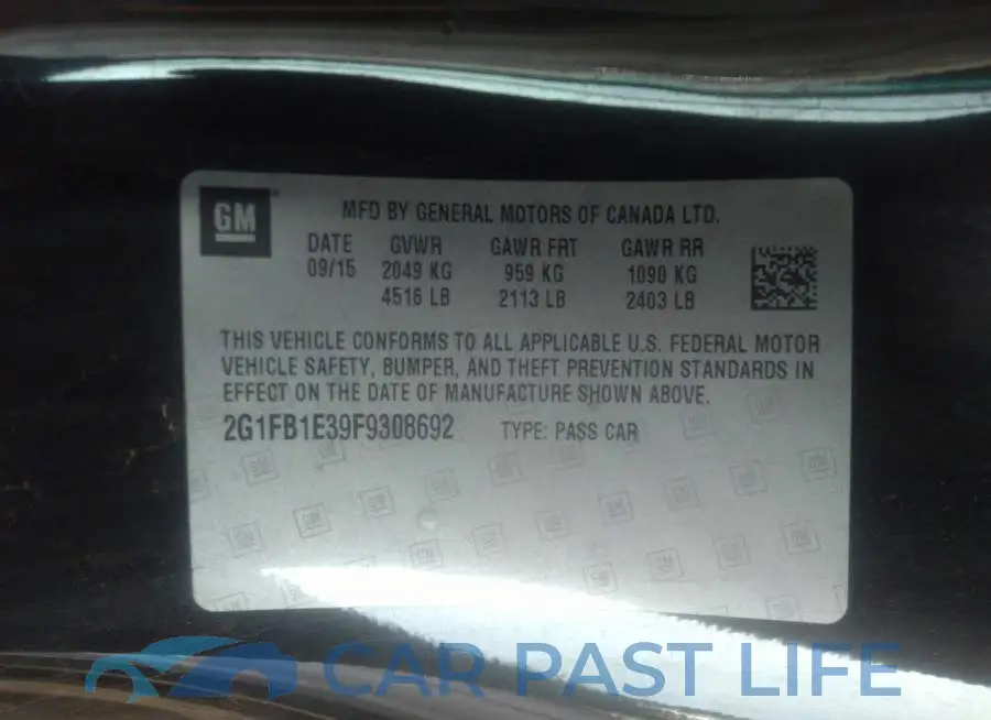 2G1FB1E39F9308692# 9