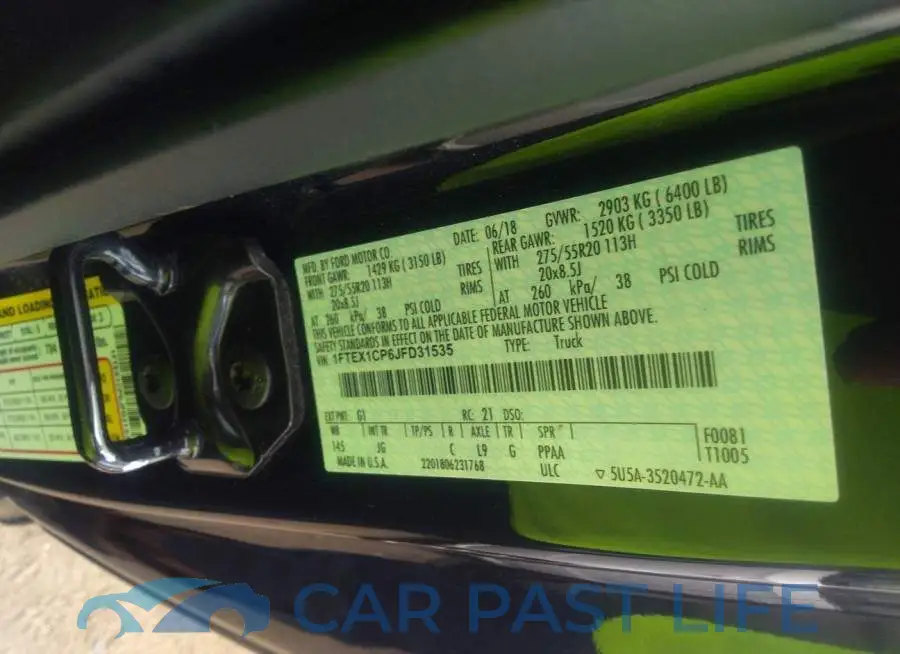 1FTEX1CP6JFD31535# 9