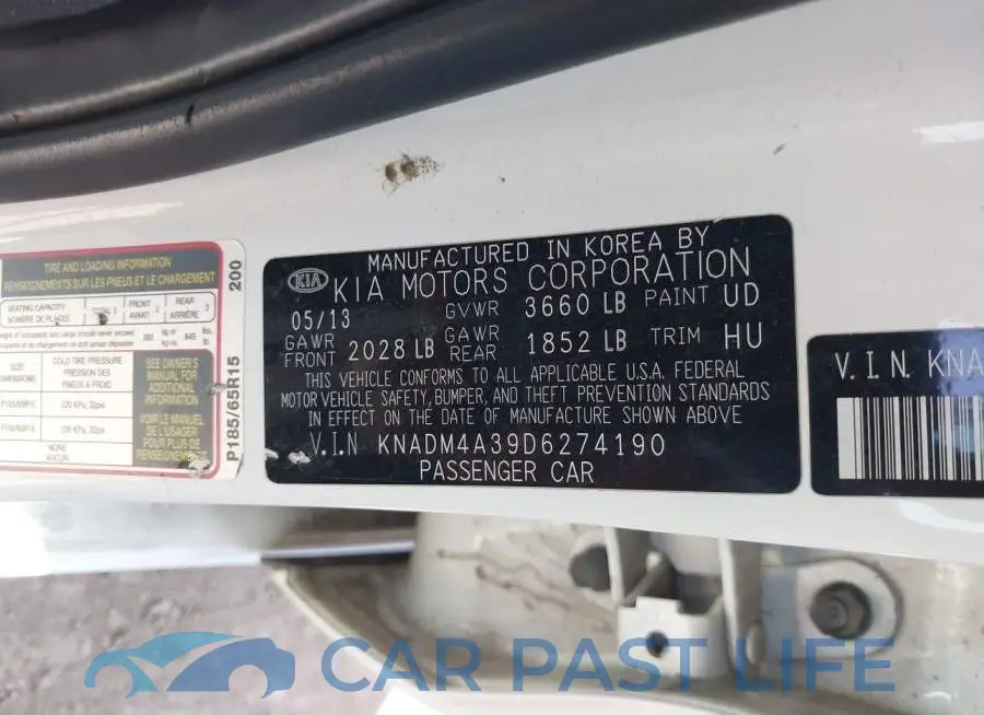 KNADM4A39D6274190# 9