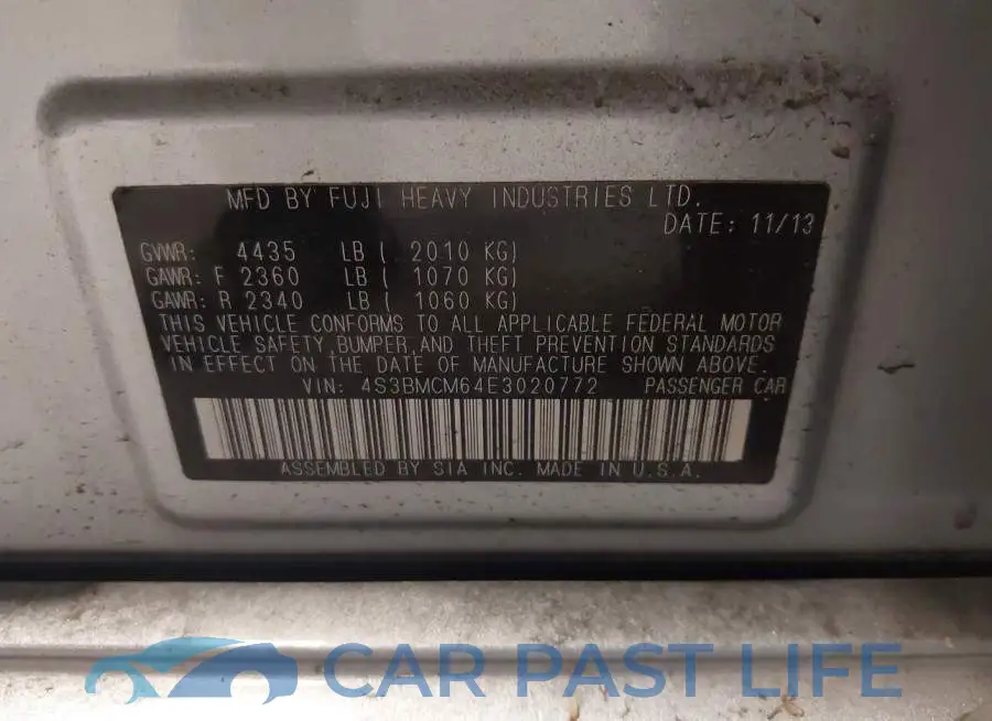 4S3BMCM64E3020772# 9