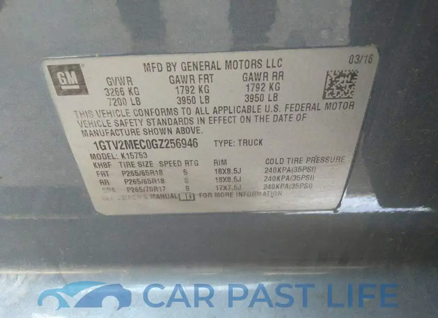 1GTV2MEC0GZ256946# 9