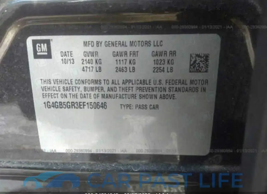 1G4GB5GR3EF150646# 9