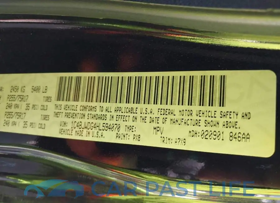 1C4BJWDG4HL594070# 9