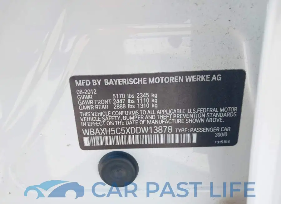 WBAXH5C5XDDW13878# 9