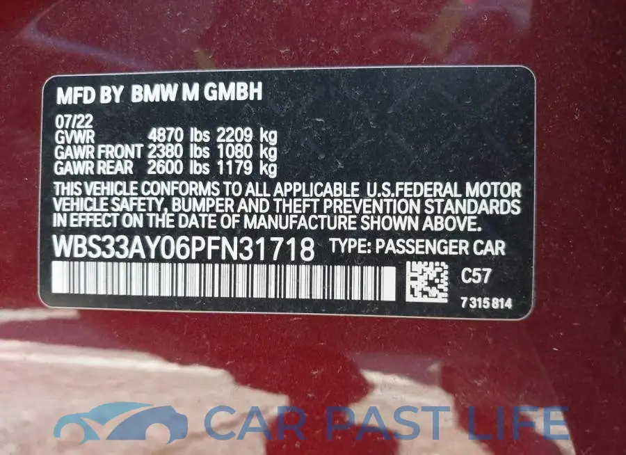 WBS33AY06PFN31718# 9