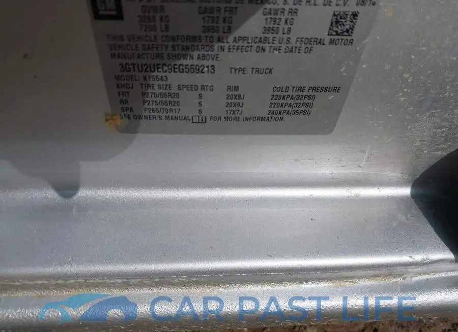 3GTU2UEC9EG569213# 9