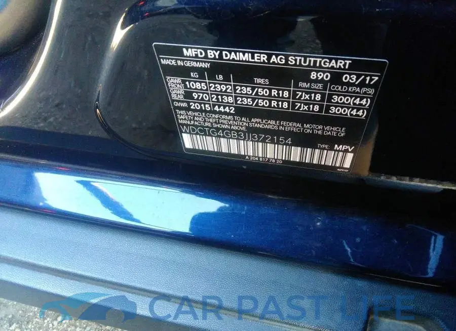 WDCTG4GB3JJ372154# 9