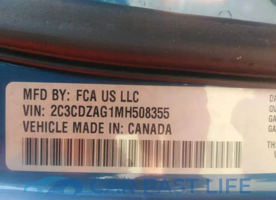 2C3CDZAG1MH508355# 9