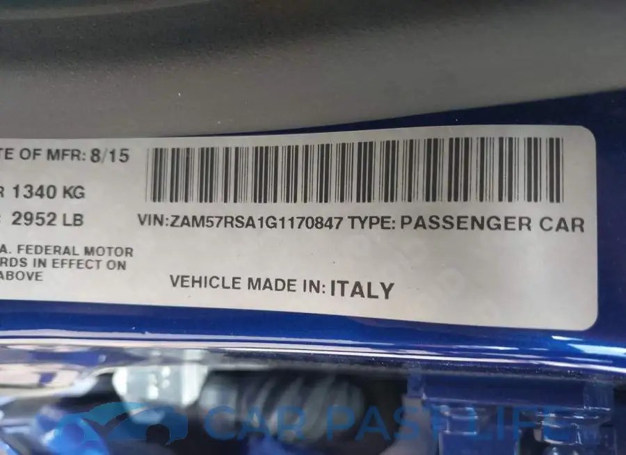 ZAM57RSA1G1170847# 9