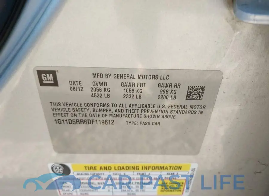 1G11D5RR6DF119612# 9