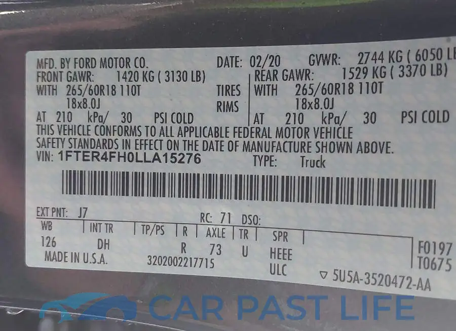 1FTER4FH0LLA15276# 9