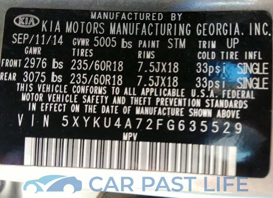 5XYKU4A72FG635529# 9