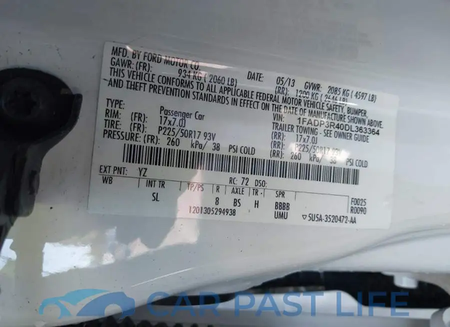 1FADP3R40DL363364# 9