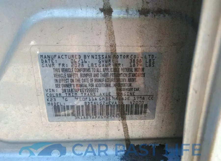 3N1AB7APXGY299972# 9