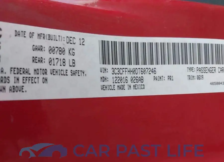 3C3CFFHH0DT607246# 9