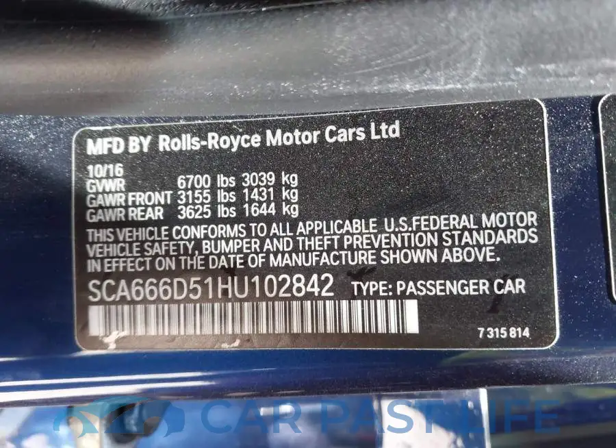 SCA666D51HU102842# 9