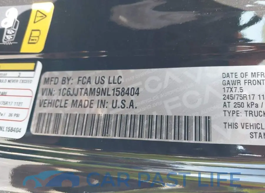 1C6JJTAM9NL158404# 9