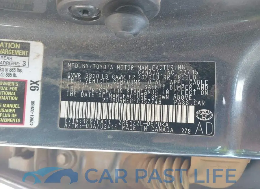 2T1BURHE8FC357748# 9