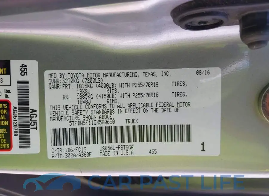 5TFDW5F11GX580650# 9