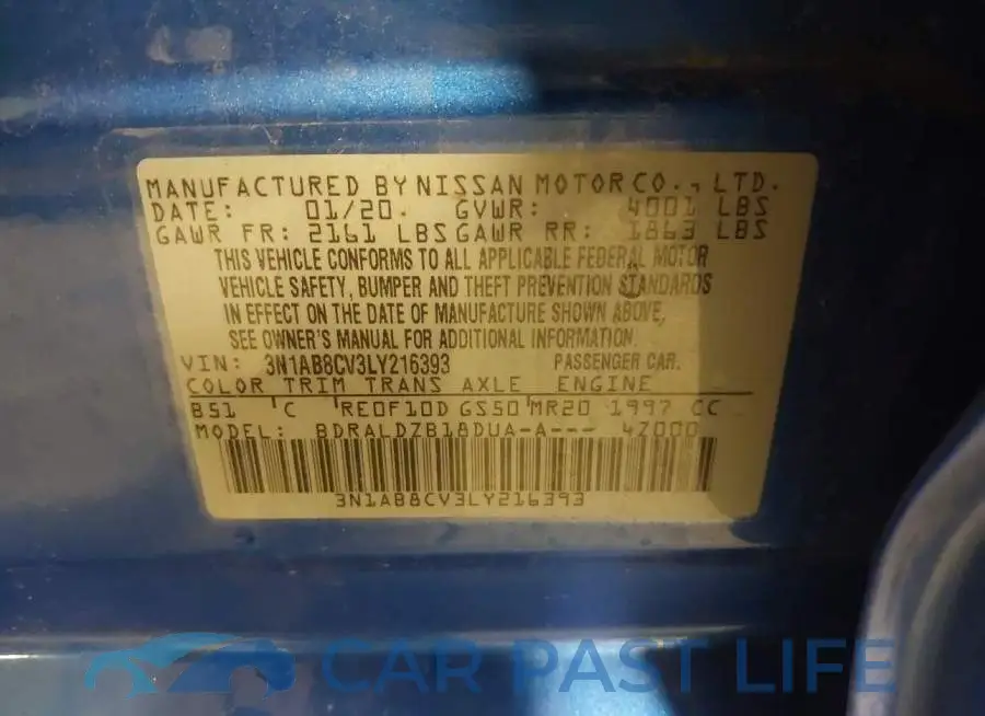 3N1AB8CV3LY216393# 9