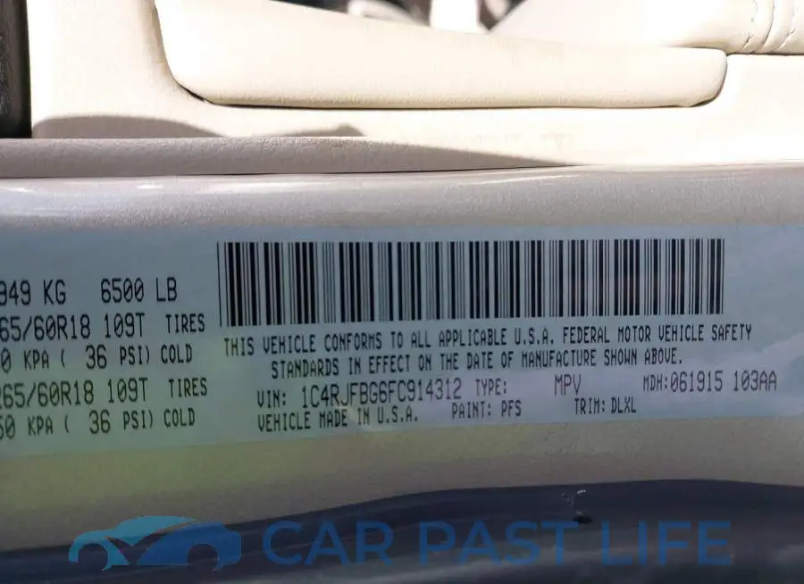 1C4RJFBG6FC914312# 9