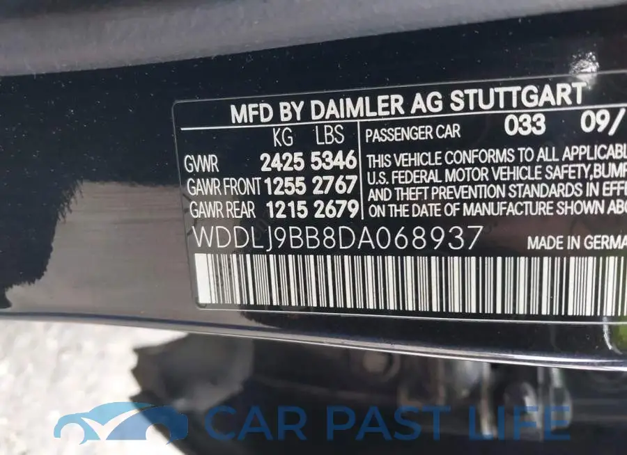 WDDLJ9BB8DA068937# 9