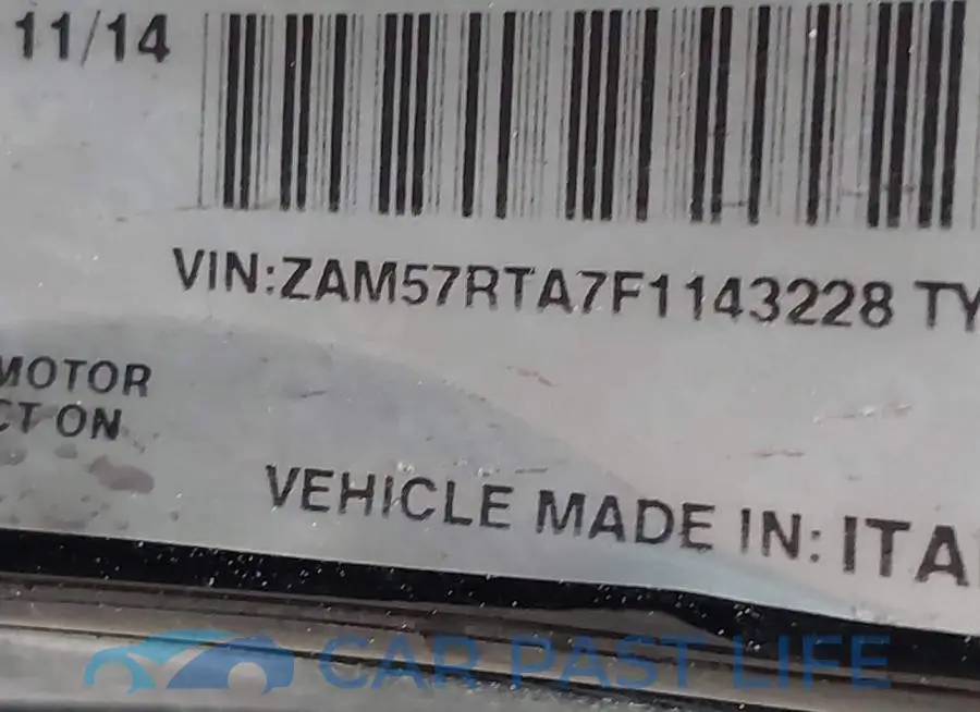 ZAM57RTA7F1143228# 9