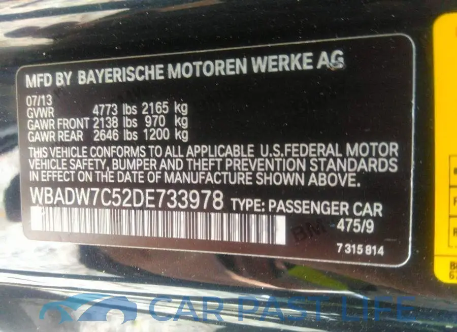 WBADW7C52DE733978# 9