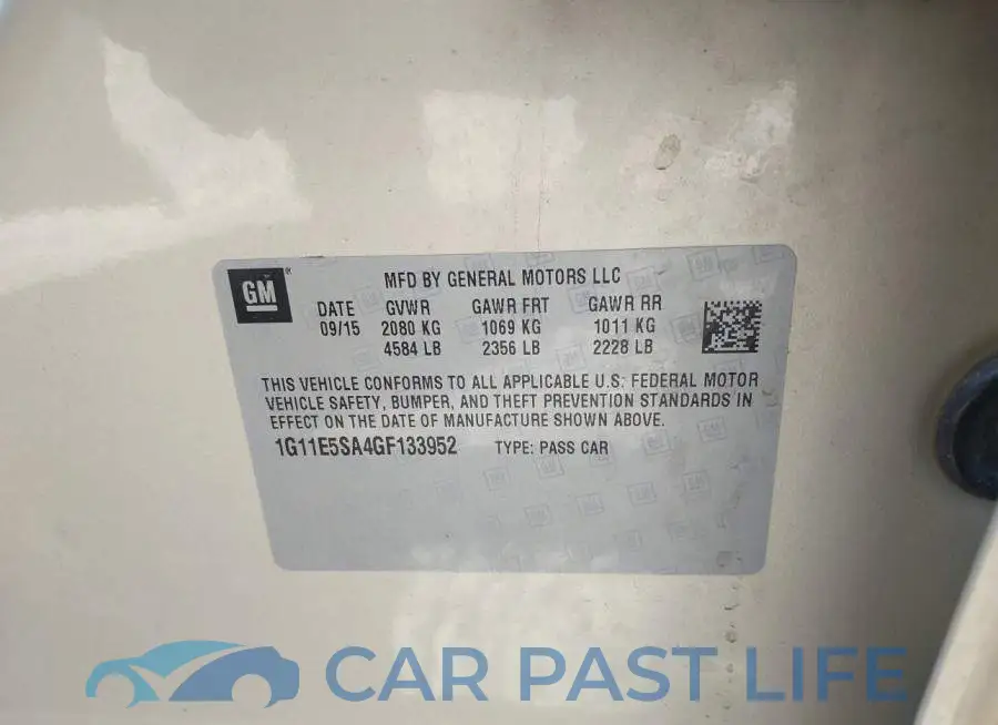 1G11E5SA4GF133952# 9