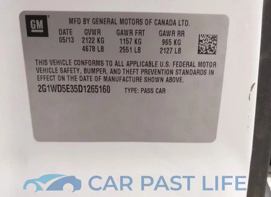 2G1WD5E35D1265160# 9