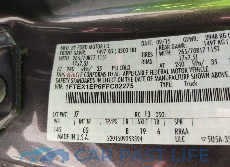1FTEX1EP6FFC82275# 9