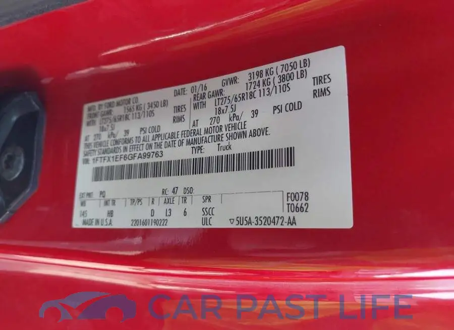 1FTFX1EF6GFA99763# 9