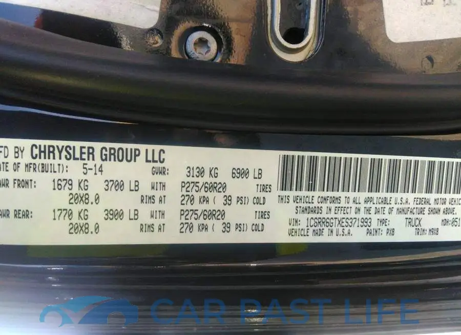 1C6RR6GTXES371993# 9