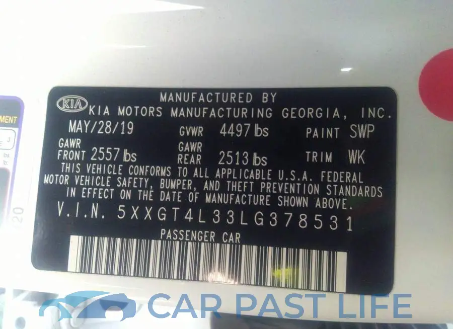 5XXGT4L33LG378531# 9