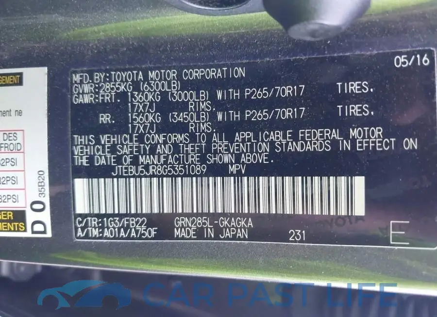 JTEBU5JR8G5351089# 9