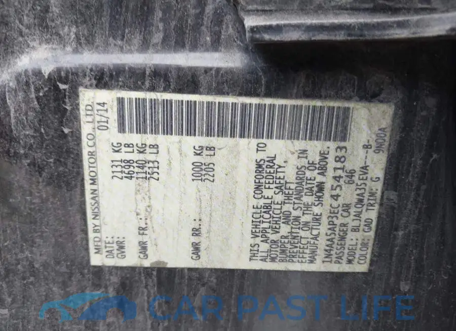 1N4AA5AP3EC454183# 9
