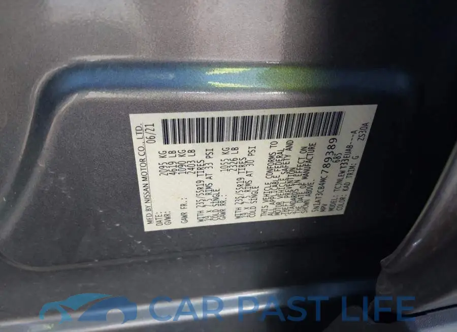5N1AT3CB4MC789389# 9