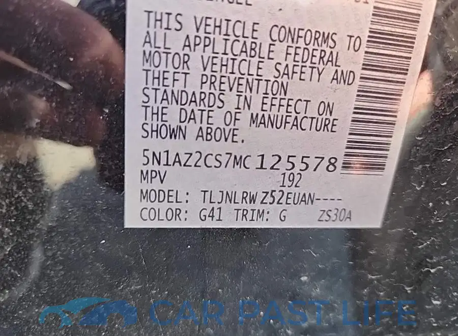 5N1AZ2CS7MC125578# 8