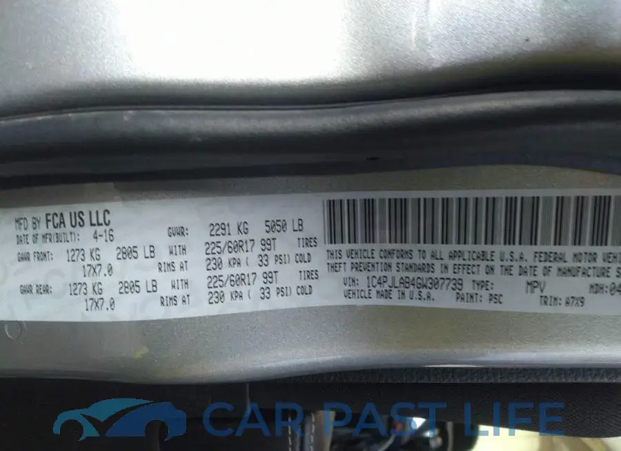 1C4PJLAB4GW307739# 9