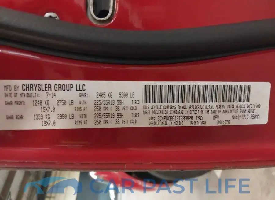 3C4PDCBB1ET309828# 9