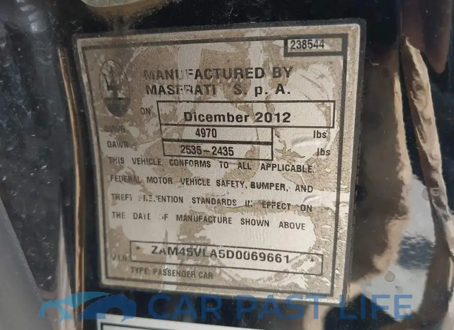 ZAM45VLA5D0069661# 9