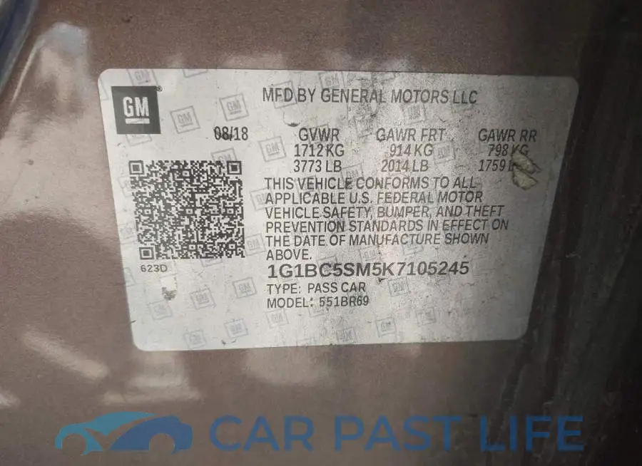 1G1BC5SM5K7105245# 9
