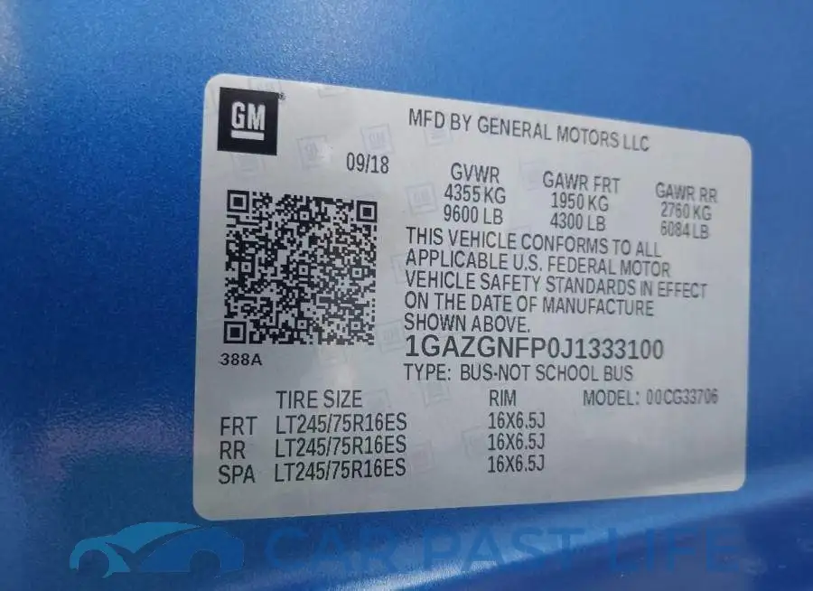 1GAZGNFP0J1333100# 9