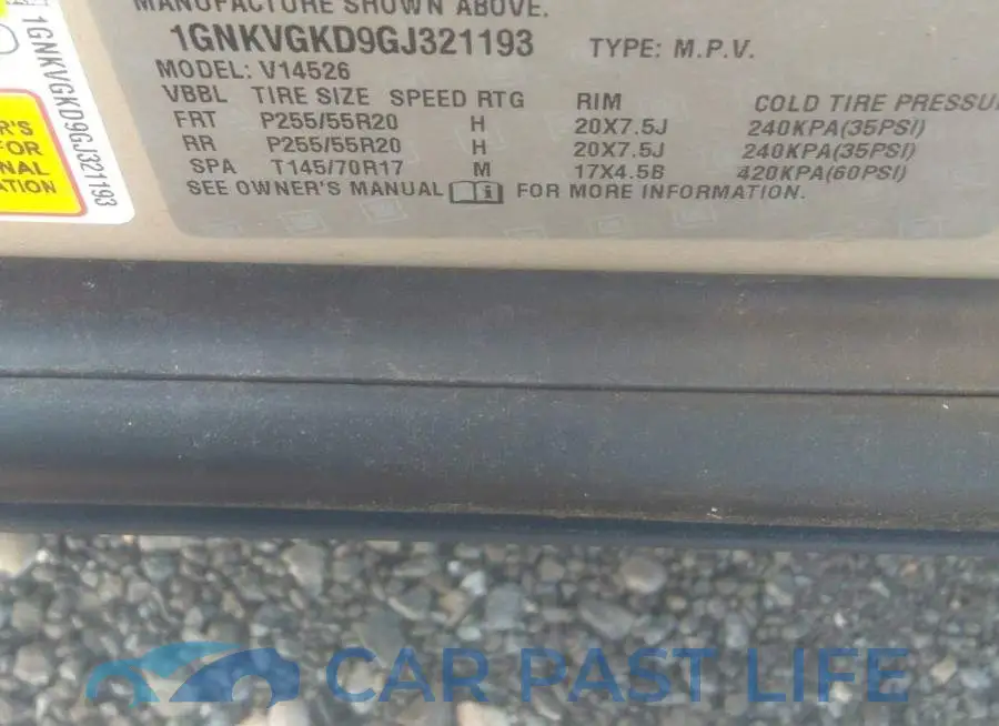 1GNKVGKD9GJ321193# 9
