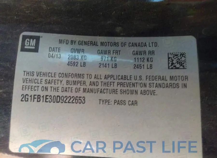 2G1FB1E30D9222653# 9