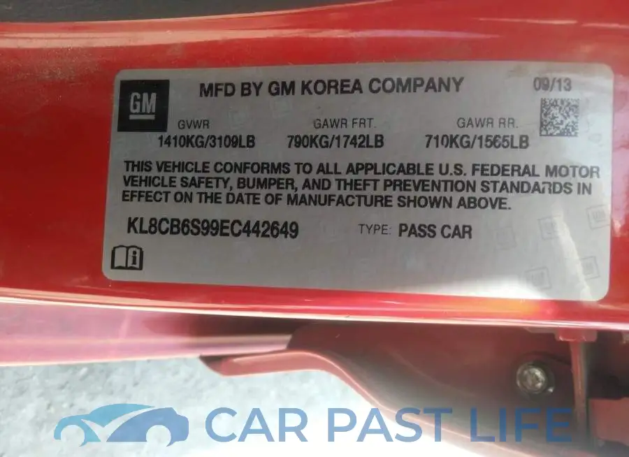 KL8CB6S99EC442649# 9