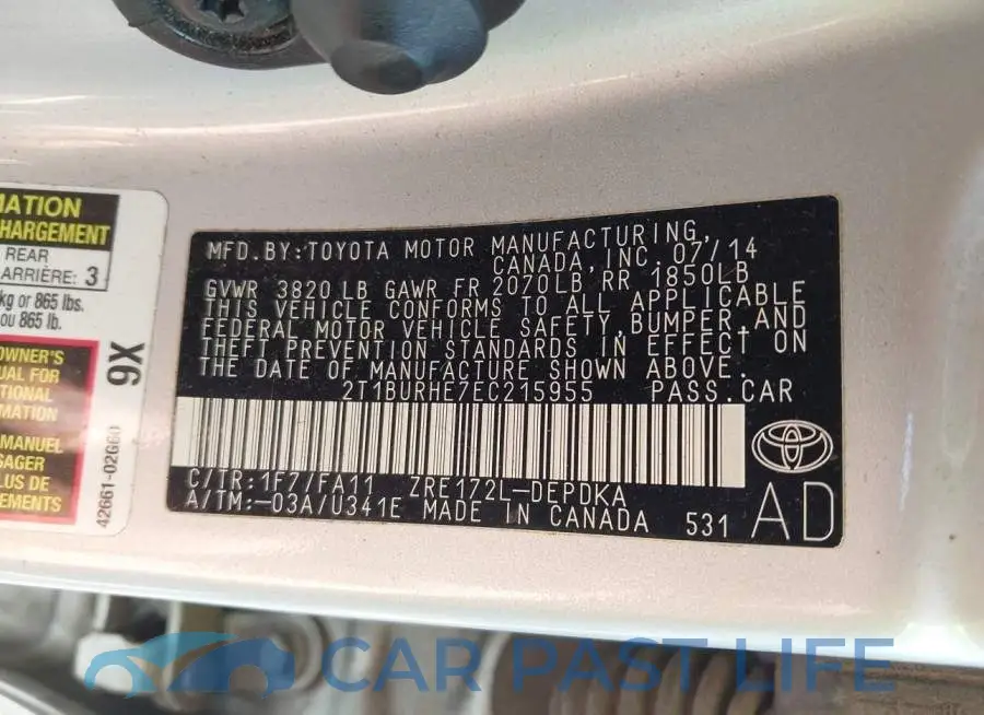2T1BURHE7EC215955# 9
